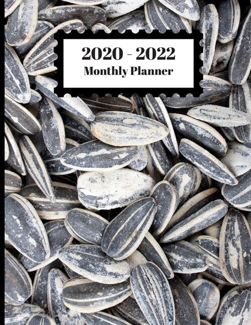 2020-2022 Monthly Planner: Sunflower Seeds Texture Closeup Design Cover 2 Year Planner Appointment Calendar Organizer And Journal Notebook (Paperback)