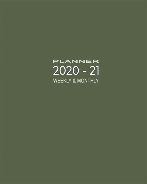 2020-2021 Two Year Planner: Organizer, Diary and Office Planner for 24 Months - Include Year Calendar, Priorities and To-Do List - Minimalistic De (Paperback)