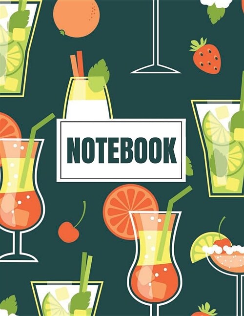 Notebook: cocktail party cover (8.5 x 11) inches 110 pages, Blank Unlined Paper for Sketching, Drawing, Whiting, Journaling & Do (Paperback)