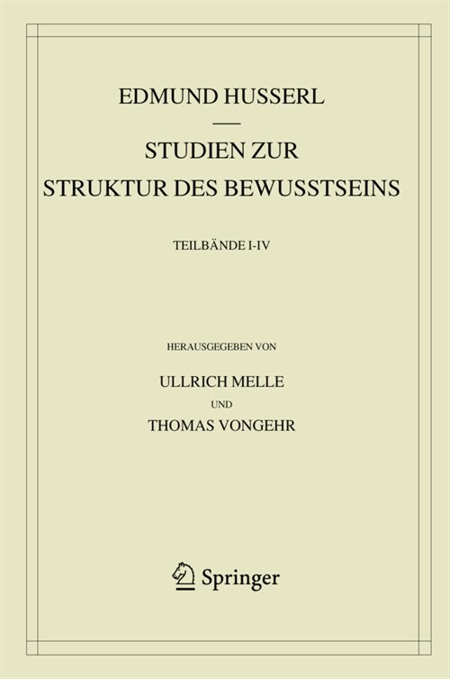 Studien Zur Struktur Des Bewusstseins: Teilb?de I-IV (Hardcover, 1. Aufl. 2021)