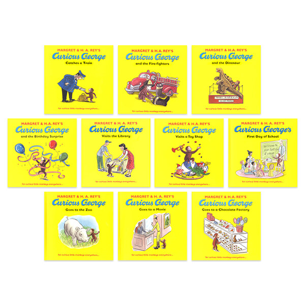Curious George 10 Book Set 큐리어스 조지 10권 세트 (Paperback 10권)