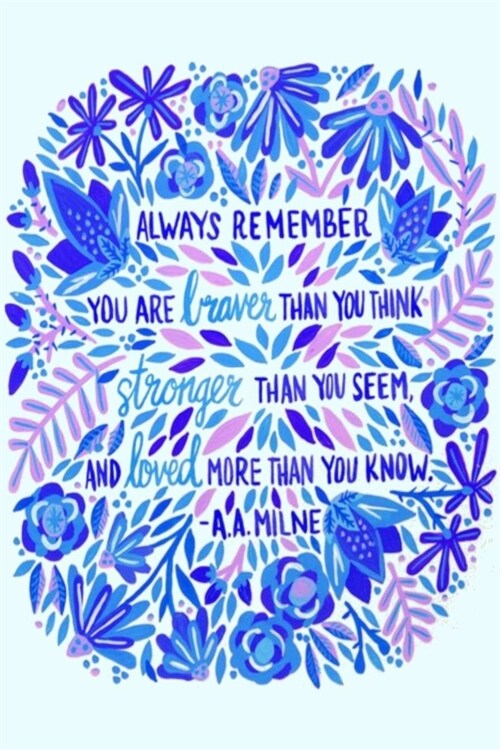 ALWAYS REMEMBER YOU ARE braver THAN YOU THINK stronger THAN YOU SEEM, AND loved MORE THAN YOU KNOW. -A.A. MILNE: A Gratitude Journal to Win Your Day E (Paperback)