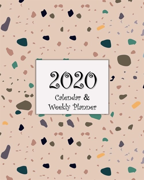 2020 Calendar & Weekly Planner: Agenda Book - Pink Abstract Art Design (Paperback)