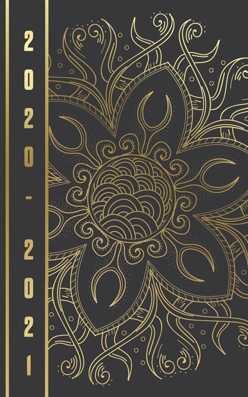 2020-2021: Mandala Gold Design - Two Year Monthly Planner - 2 Year Pocket Planner Calendar 5x8 inches Jan 2020 to Dec 2021 with P (Paperback)
