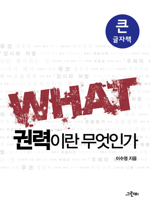 [큰글자책] 권력이란 무엇인가 