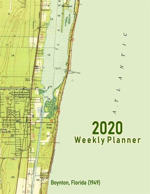 2020 Weekly Planner: Boynton, Florida (1949): Vintage Topo Map Cover (Paperback)