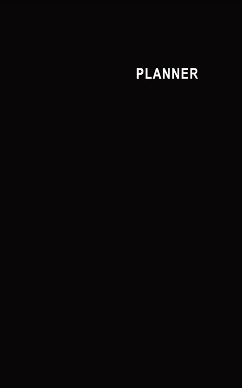 Planner: Black Cover: 60 Months Calendar + Lined Notebook * 5 x 8 Inches * 140 Pages ***Undated Calendar Planner Series*** (Paperback)