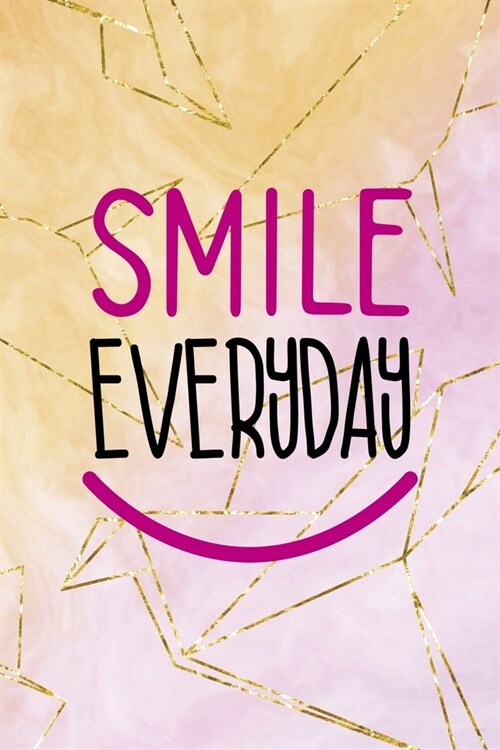 Smile Everyday: Origami Notebook Journal Composition Blank Lined Diary Notepad 120 Pages Paperback Yellow Pink (Paperback)