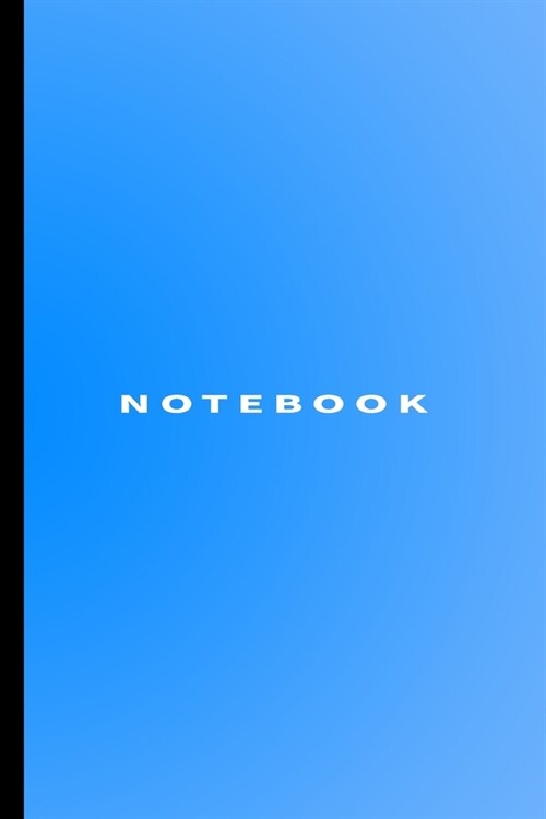 Notebook: Lined Notebook (6 x 9 inches) - 100 Pages - Blue Gradient Glossy Cover (Paperback)