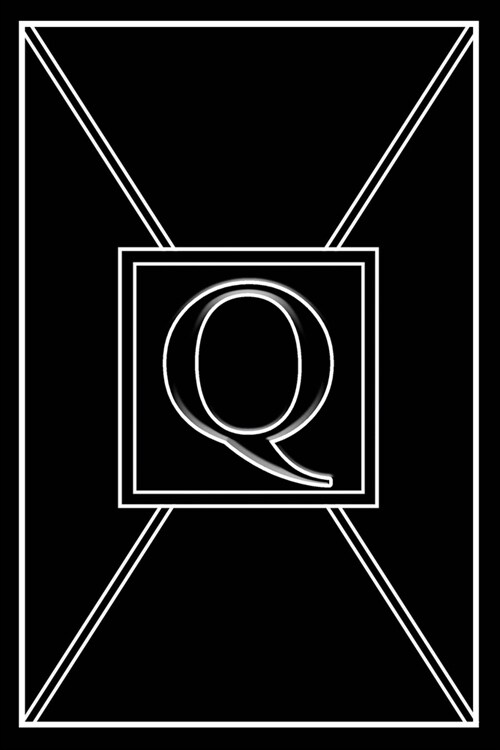 Q: Personalized Dot Grid Bullet BUJO Notebook Journal Modern Sleek Black White Minimalist Initial Monogram Letter Q - Man (Paperback)