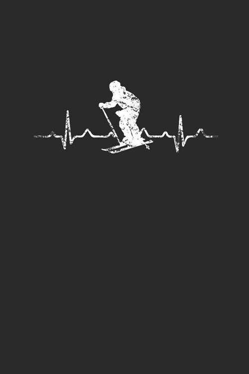 Skier Heartbeat: Skiing Notebook, Dotted Bullet (6 x 9 - 120 pages) Sports And Recreations Themed Notebook for Daily Journal, Diary, (Paperback)