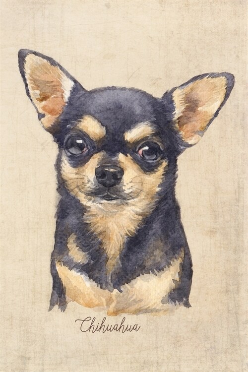 Chihuahua - Smooth Coat Dog Portrait Notebook: Blank Lined Journal for Dog Lovers, Dog Mom, Dog Dad and Pet Owners - 6x9 with College Ruled Pages (Paperback)