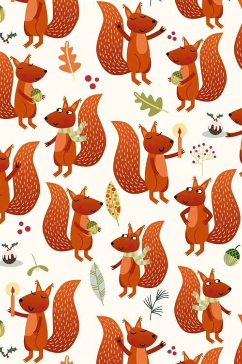 Notes: A Blank Guitar Tab Music Notebook with Red Squirrel Party Pattern Cover Art (Paperback)
