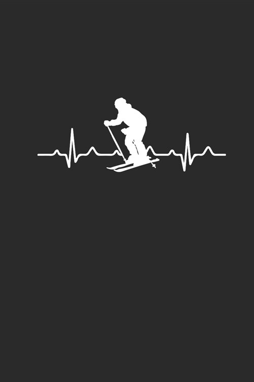 Skier Heartbeat: Skiing Notebook, Blank Lined (6 x 9 - 120 pages) Sports And Recreations Themed Notebook for Daily Journal, Diary, an (Paperback)