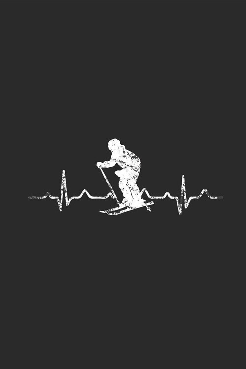 Skier Heartbeat: Skiing Notebook, Blank Lined (6 x 9 - 120 pages) Sports And Recreations Themed Notebook for Daily Journal, Diary, an (Paperback)