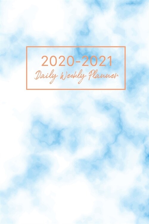 2020-2021 Daily Weekly Planner: Colourful Marble Cover, Two Year Jan 1, 2020 to Dec 31 2021 Daily Weekly Monthly Academic Schedule Logbook Agenda Plan (Paperback)