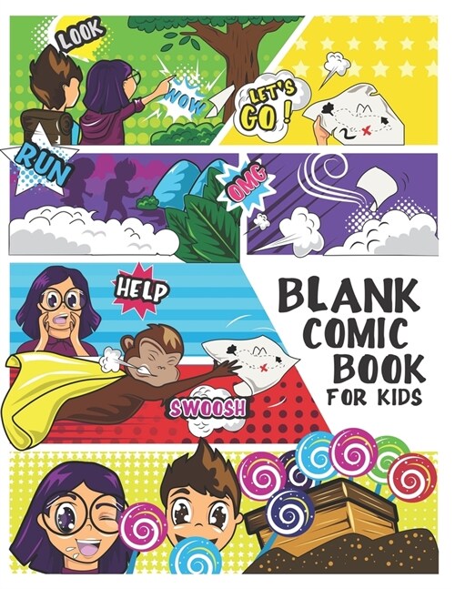 Blank Comic Book For Kids: Write and Draw Your Own Comics - 120 Blank Pages with a Variety of Templates for Creative Kids, 8.5 x 11 Comic Sketc (Paperback)