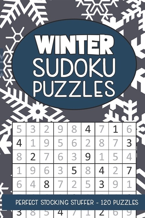 Winter Sudoku Puzzles: Seasonal Numbers Solve Activity Book for Kids and Adults (Paperback)