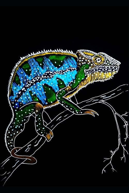 The Illustrated Chameleon Journal: 150 Page Lined Notebook/Diary (Paperback)