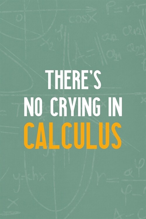 Theres No Crying In Calculus: All Purpose 6x9 Blank Lined Notebook Journal Way Better Than A Card Trendy Unique Gift Green Blackboard Calculus (Paperback)