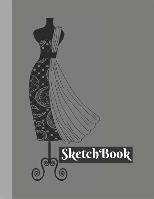 Sketchbook: Large Cute Sketchbook Notebook and Journal Paper for Fashion Designers (Paperback)