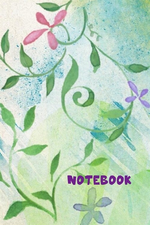 Notebook: A water color and butterfly, page numbered, lined journal with table of contents (Paperback)