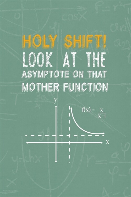 Holy Shift! Look At The Asymptote On That Mother Function: All Purpose 6x9 Blank Lined Notebook Journal Way Better Than A Card Trendy Unique Gift Gree (Paperback)