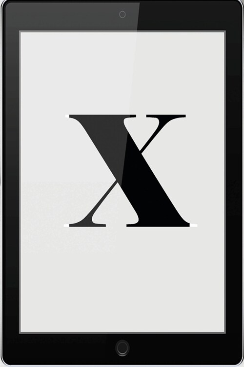 X: Personalized College Ruled Pages Notebook Journal Modern Black Tablet Tech Theme Bjournal Notepad Initial Monogram Let (Paperback)