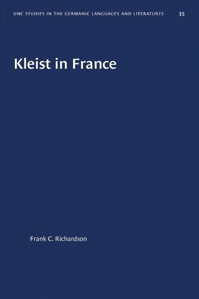 Kleist in France (Paperback)