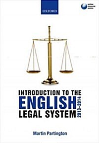 Introduction to the English Legal System 2013-2014 (Paperback, Pass Code)