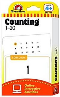 [Evan-Moor] Flashcards : Counting 1-20 (56 Cards+ Online )