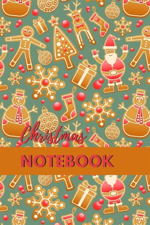 Christmas Notebook: Christmas gift - lined notebook/journal (Paperback)