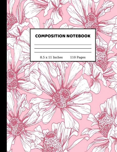 Composition Notebook: Pretty Wide Ruled Paper Notebook Journal - Wide Blank Lined Workbook for Teens Kids Students Girls for Home School Col (Paperback)