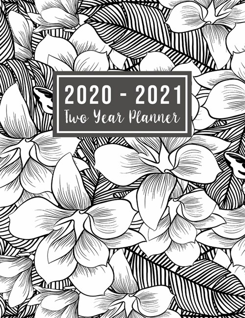 2020-2021 Two Year Planner: 2020-2021 see it bigger planner - Flower Watercolor Cover - 2 Year Calendar 2020-2021 Monthly - 24 Months Agenda Plann (Paperback)