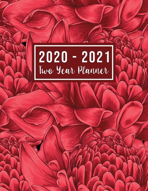 2020-2021 Two Year Planner: 2020-2021 see it bigger planner - Flower Watercolor Cover - 2 Year Calendar 2020-2021 Monthly - 24 Months Agenda Plann (Paperback)