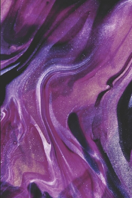 Purple Texture: Abstract Art Cover Lined Notebook, 6x9, Soft Matte Finish, Journal For Women And Girls, 120 Page Ruled Notepad (Paperback)