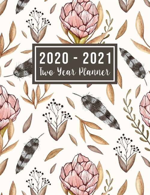 2020-2021 Two Year Planner: 2 year academic monthly planner - Monthly Schedule Organizer - Agenda Planner For The Next Two Years, 24 Months Calend (Paperback)