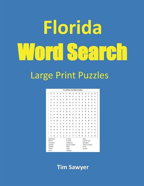 Florida Word Search: Large Print Puzzles (Paperback)