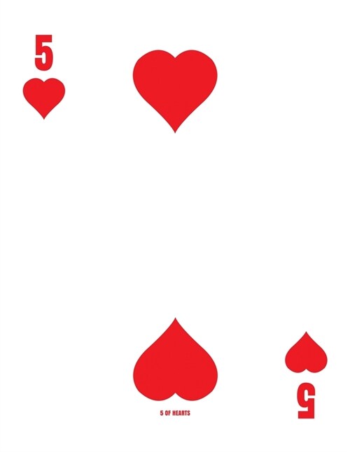 5 Of Hearts: Poker Card 4x4 Graph Paper Notebook With .25 x .25 Squares For Work, Home Or School. 8.5 x 11 Notepad Journal For Ma (Paperback)