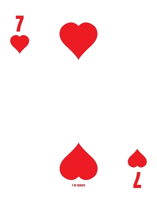 7 Of Hearts: Poker Card 4x4 Graph Paper Notebook With .25 x .25 Squares For Work, Home Or School. 8.5 x 11 Notepad Journal For Ma (Paperback)