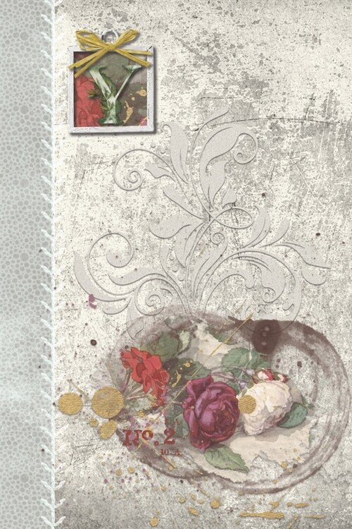Y: Vintage Roses Journal, personalized monogram initial Y blank lined gift notebook - Decorated interior pages (Paperback)