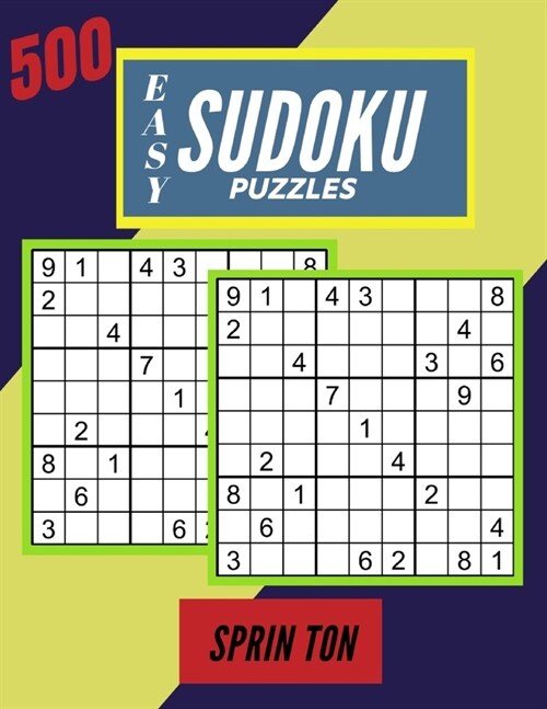 500 Easy Sudoku Puzzles: Sudoku Puzzle Book Gift For Sudoku Lovers Solutions Included (Paperback)