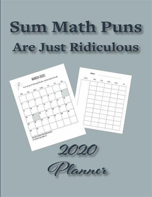 Sum Math Puns Are Just Ridiculous 2020 Planner: Weekly and Monthly Planner Designed for the Math Teacher, Student or Math Pun Lover Excellent Math Tea (Paperback)