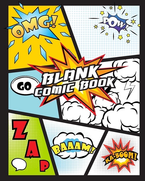 Blank Comic Book: 8 x 10, 100 Pages, comic panel, For drawing your own comics, idea and design sketchbook, for artists of all levels (Paperback)