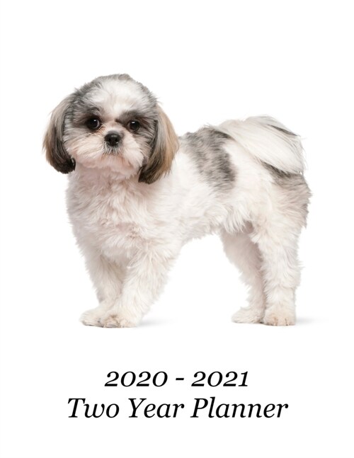 2020 - 2021 Two Year Planner: Shih Tzu Cover - Includes Major U.S. Holidays and Sporting Events (Paperback)