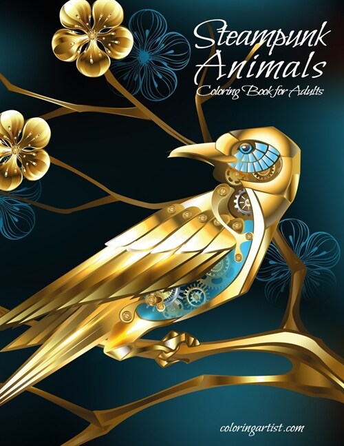 Steampunk Animals Coloring Book for Adults (Paperback)