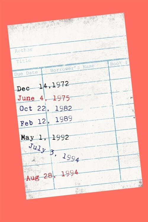 Journal: Vintage Library Due Date Card Dot Grid Journal Notebook Organizer Planner (Paperback)