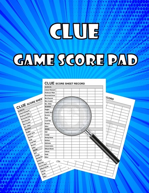 Clue Game Score Pad: Clue Score Sheet Book (Paperback)
