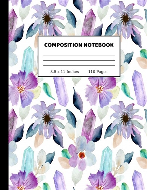 Composition Notebook: Wide Blank Lined Workbook for Teens Kids Students Girls for Home School College for Writing Notes - 8.5 x 11, 110 page (Paperback)