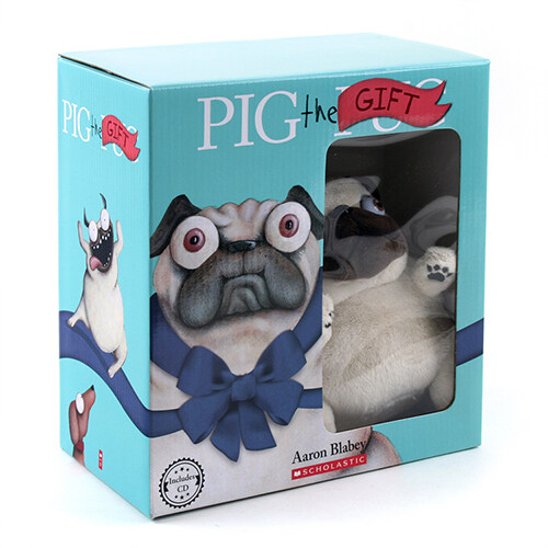 Pig the Pug 시리즈 4종 세트 + 인형 (Paperback 4권 + Audio CD 1장, 미국판)